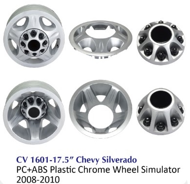 Simulatore di ruote per camion cromate CV-1601-17,5" Chevy Silverado